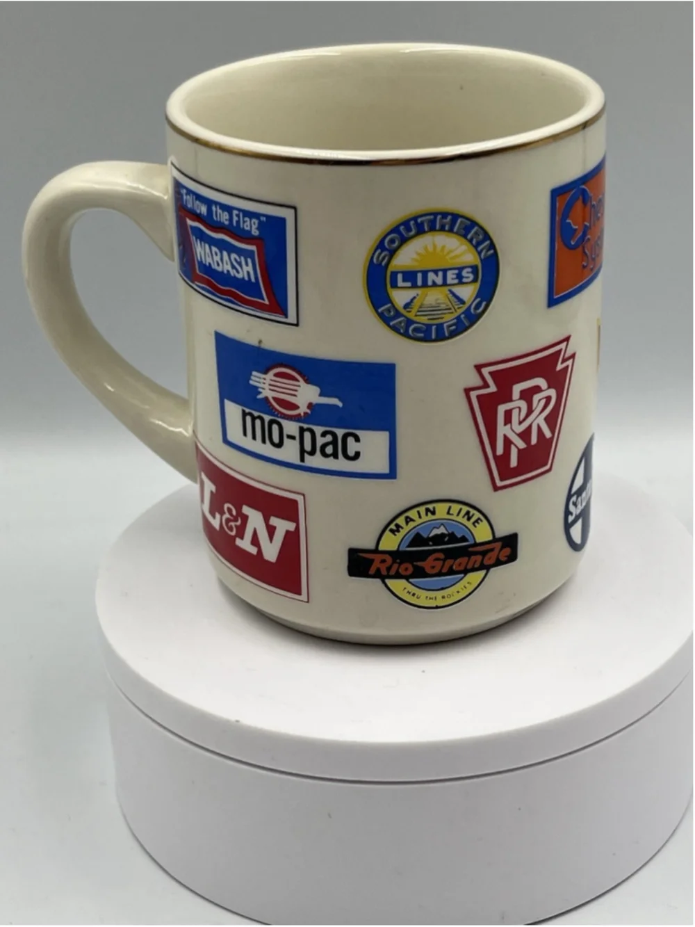 Railroad Train Logo Coffee Cup Mug With 15 Different Logos Union Pacific Amtrak